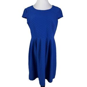 Enfocus Studio Royal Blue Cap Sleeve A-Line‎ Dress Women's 14